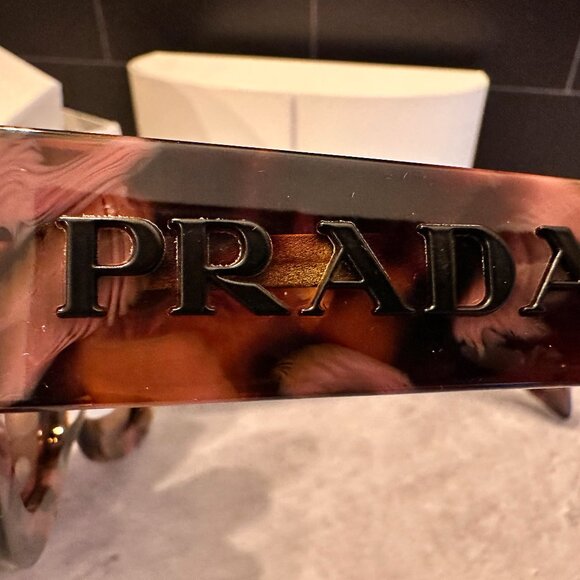 Prada Oversized Tortoiseshell Logo Sunglasses | Brown Gradient | New w/ Box main image 5